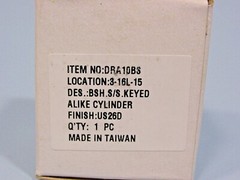 *2 CR Laurence DRA10BS Brushed SS Mortise Schlage Keyway SC1 KeyedAlike Cylinder