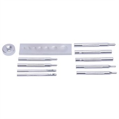 11pcs/Set Craft Tool Die Punch Snap Rivet Setter Base DIY Leather Working Craft