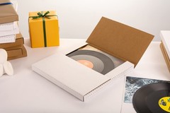 White 12-inch Vinyl Record Shipping Boxes, 25 Pack