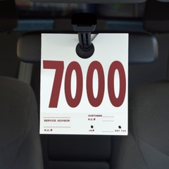AUTO SERVICE NUMBERED HANG TAGS FOR AUTO SERVICE VEHICLE IDENTIFICATION