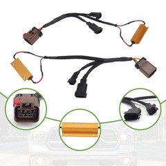 Dodge Ram 1500/2500/3500 Halogen to LED Adapter Harness with Resistor Conversion