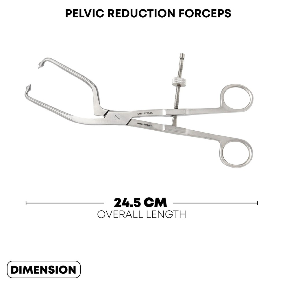 Pelvic Reduction Forceps 24.5 cm Orthopedic Surgical Instrument Pointed Ball Tip