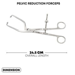 Pelvic Reduction Forceps 24.5 cm Orthopedic Surgical Instrument Pointed Ball Tip