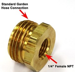 3/4″ Male Garden Hose GHT to 1/4″ Female NPT Adapter Brass Winterize Power Wash