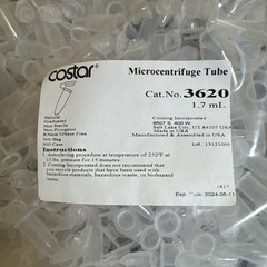(2 Bags – 1000 Total) Corning Costar 3621, 1.7mL snap cap Exp 05.24