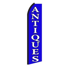 ANTIQUES Advertising Sign Swooper Feather Flutter Banner Flag Only
