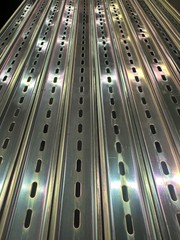 10 pieces DIN Rail Slotted Steel, RoHS Compliant, 35mm x 7.5mm, 1 Meter