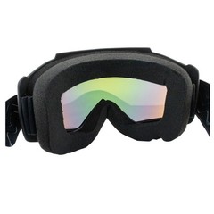 Birdz Eyewear Skylark Motorcycle Goggles Face Mask Black Frames Red Mirror Lens