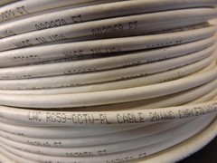 SEA WIRE AND CABLE LW4122203 099116401 RG59-CCTV-PL-WHT 1/20 AWG BARE COPPER COM