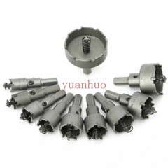 10 Size Hole Saw Cutter Tool For Steel Metal Alloy Carbide Tip TCT Drill Bit Set