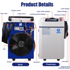 RAYCUS 1500W Laser Welder Welding Cutting Machine Laser Cleaner 4-In-1 US Stock