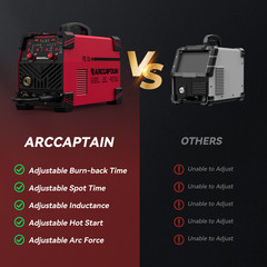 ARCCAPTAIN MIG Welder 200A Upgraded 6 IN 1 Welding Machine 110V/220V Flux Core