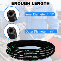 Hydraulic Hoses Rubber Hydraulic Oil Hose（ 1/2 in x 100 ft） 3988PSI