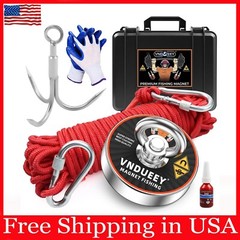 Magnet Fishing Kit with Case Fishing Magnets 1000 LBS Pulling Force Super Strong