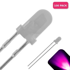 100 x 3mm Round Top Diffused Frosted Milky Lens LED Pink Ultra Bright Lights RC