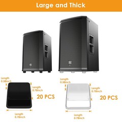 Rubber Feet for Electronics 40PCS Tall Black+Clear, Bumpers