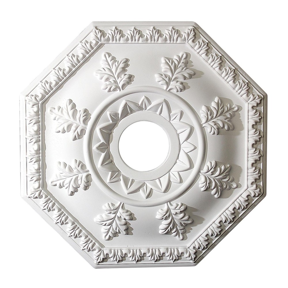 18 inch x 1-1/2 inch Leaf Polyurethane Ceiling Medallion Single Pack