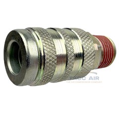 2 PC Industrial M style Air Compressor Quick Connect Coupler 3/8″ NPT Male Steel