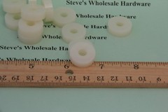 Nylon Spacer 3/4″OD 1/4″ID 1/4″ Thick Natural White Pick Your Quantity