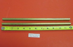 2 Pieces 1/2″ C360 BRASS SOLID ROUND ROD 12″ long New Lathe Bar Stock 1/2 Hard