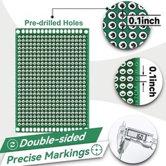 104pcs Double Sided PCB Board Kit, Prototype Boards for DIY Soldering and Ele…