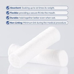JMU Dental Cotton Rolls Nosebleed Plug Mouth Non-Sterile 1-1/2″ x 3/8″