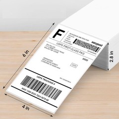1-20x 500/Stack 4×6 Fanfold Direct Thermal Shipping Labels Blank for Zebra&Rollo