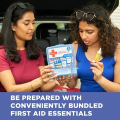 Band-Aid Brand Travel Ready Portable Emergency First Aid Kit For Minor Wound