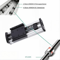 Linear Rail Guide Slide Stage Dust Cover Nema23 Closed loop Stepper Driver Kit