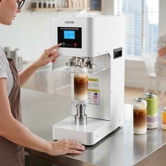 VEVOR Can Sealer Machine Automatic Commercial Soda Can Sealing Coffee Shop White