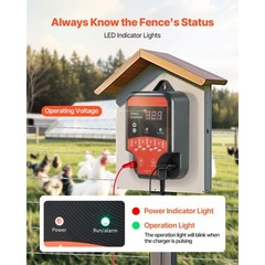 Electric Fence Charger 10kV 3J AC DC Electric Fence Energizer 1.86 Miles Range