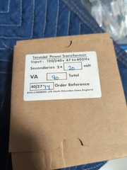 Avel-Lindberg Toroidal Power Transformer 90 VA TYPE 40/2777 NOS