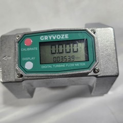 3 Inch Digital Flow Meter, 21-264 GPM Inline NPT Thread Fuel Turbine Flowmeter