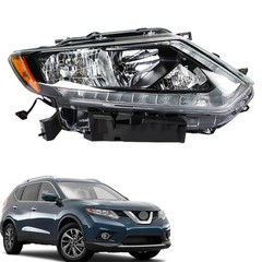 Headlight Assembly for 2014-2016 Rogue Black Housing Right Side 260604BA0A