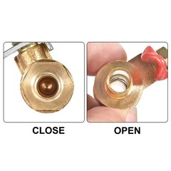 4Pcs 1/4″ Brass Air Ball Valve Shut Off Switch 8mm Hose Barb to 8mm Hose Barb