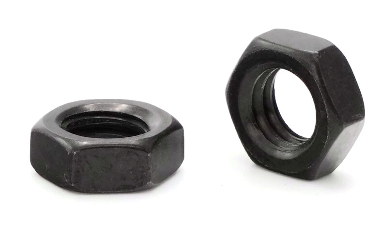 Jam Thin Hex Nuts Half Nuts Hex Jam Nuts Black Stainless Steel – 1/4″ to 1/2″
