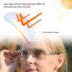 Safety Glasses Anti Fog Lens,HD Clear Scratch Resistant Work Glasses with Adj…