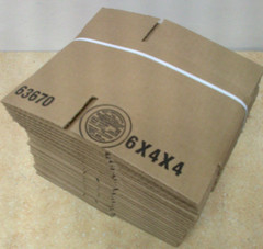 6x4x4 Cardboard Paper Boxes Corrugated Shipping Boxes 32 ECT 25/bndle