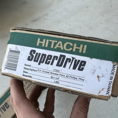 2 Hitachi Super Drive 6x 1-1/4″ Automatic Feeding Drywall Collated Screws 17202