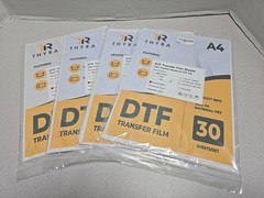 DTF Transfer Film Paper A4 – 120 Sheets PET Matte Double Sided