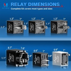 MICTUNING 9038 Relay Bypass Switch Relay Tester, Relay Bypass Switch Kit -6 PACK