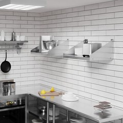 18 in. x 24 in. Stainless Steel Wall Shelf with Side Guards