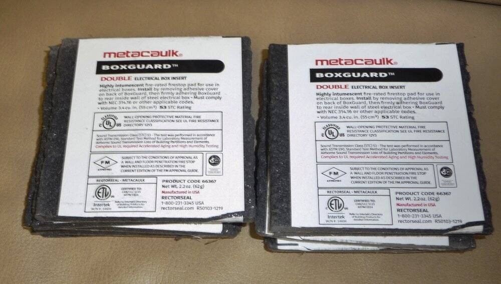(10) RectorSeal Metacaulk Double Box Guard 66367 Easy Installation Firestop New