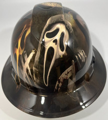 New Full Brim Hard Hat Custom Hydro Dipped SCREAM GHOST FACE KILLER