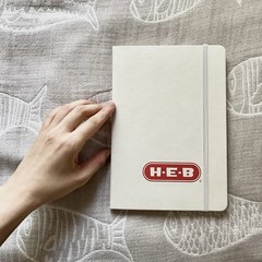 Rare HEB Employee Gift Memorabilia Store Branded Hardcover Notebook Ruled White
