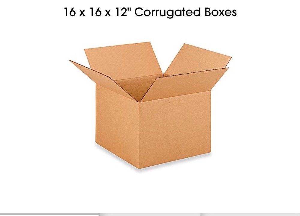 16 x 16 x 12” Corrugated Shiping Boxes 200 LB. Test