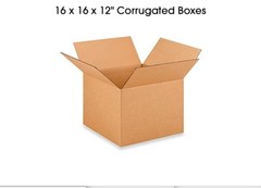 16 x 16 x 12” Corrugated Shiping Boxes 200 LB. Test