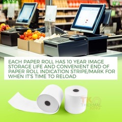 50 Rolls 2.25″ x 165′ Thermal Paper for Cash Register