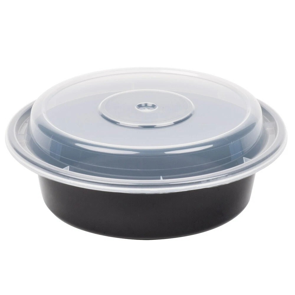 NEW Pactiv Newspring NC718B 16 Oz Microwaveable Round Container & Lid, 150/Case