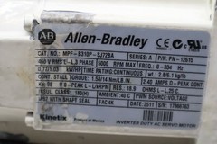 Allen Bradley MPF-B310P-SJ72BA Ser A 0.77/1.03kW/HP Servo Motor Used See Pics